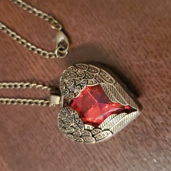 Hand Crafted Jewelry - Winged heart necklace